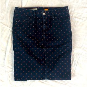 Anthropologie stretch denim pencil skirt